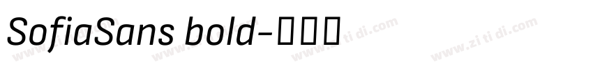 SofiaSans bold字体转换